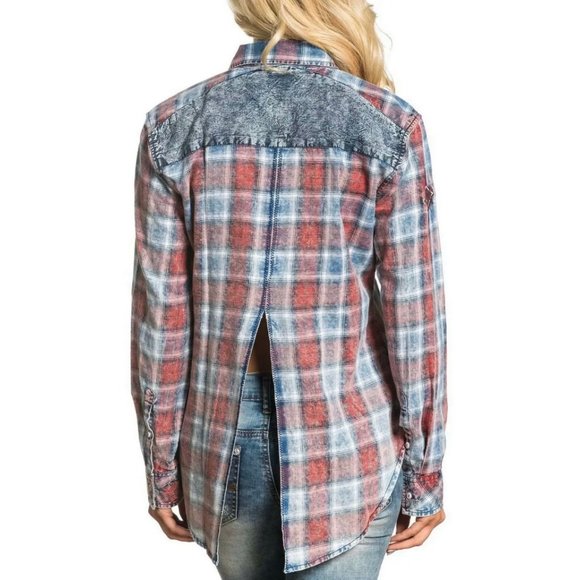 Affliction Womens L/S Button Down Shirt KNOXVILLE - Picture 5 of 11